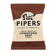 309710C Great Berwick Longhorn Beef Crisps (Pipers)