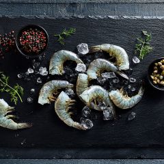 205816C Raw Shell On Extra Large King Prawns 8/12 size (Castle)