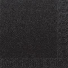 308346C Black Dunisoft Cocktail Napkins 24cm 2ply (Duni)