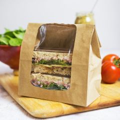 309279C Window Bloomer Bag (6x3x9in) (Vegware)