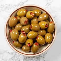 307384C Green Olives stuffed with Sundried Tomato (Silver & Green)