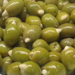 307766C Green Olives stuffed with Almonds (Silver & Green)
