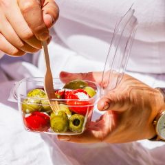 Hinged Deli Lid Container 8oz (Vegware)