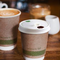 Cup Lid 89mm (fits 10, 12, 16oz cups) (Vegware)