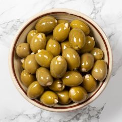 307766C Green Olives stuffed with Almonds (Silver & Green)