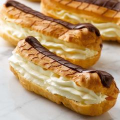 203024C Dairy Cream Chocolate Eclair (Wrights)