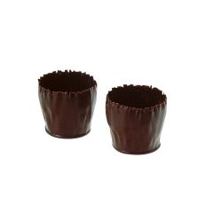 308618C Dark Chocolate Small Carved Cups (Callebaut)