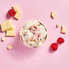White Chocolate & Raspberry Gelato (Three Hills)