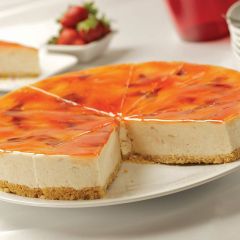 Rhubarb & Strawberry Cheesecake (Aulds Delicious Desserts)