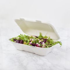 309254S Bagasse Clamshell Large 9 x 6in (Vegware)