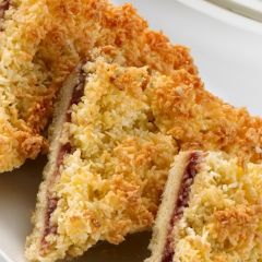 202890C Raspberry & Coconut Slice (Handmade)
