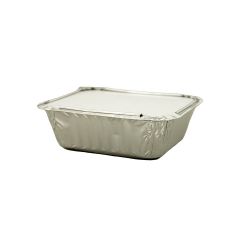 303652S Small Foil Food Trays with Lids 12.5x10cm