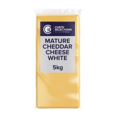 307074C Mature White Cheddar 5kg Full Block (Chefs Selections)