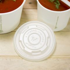 309714S Flat Hot Lid 90 Series (Vegware)