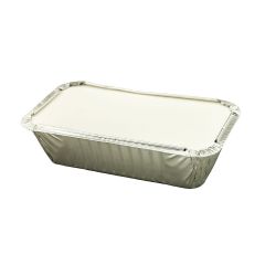 303665C Medium Foil Food Trays with Lids 20x10cm