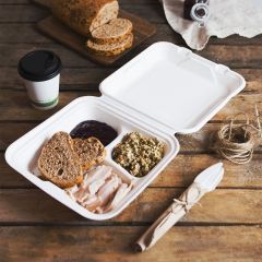 309658C 3 Compartment Lunchbox Clamshell (Edenware)