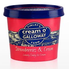 205501C Strawberries & Cream Ice Cream Ind Tubs (Cream o' Galloway)