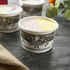 204941C Strawberry & Vanilla Christmas Ice Cream Tubs (Cooldelight)