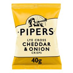 307517C Lye Cross Cheddar & Onion Crisps (Pipers)