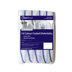 308281C Blue & White Striped Dishcloths (Caterforce)
